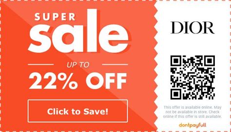 dior promo code october 2023|dior honey coupon code.